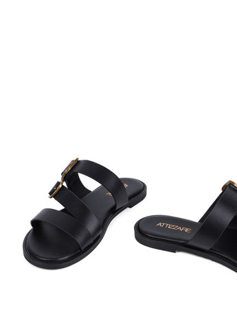 Жіночі Шльопанці 418 25457 Чорний Шкіра Attizzare (330180012)