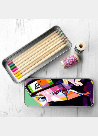 Органайзер для канцелярського приладдя металевий, кейс для дрібниць Наруто #005 7*18 см Silver No Brand (309156997)