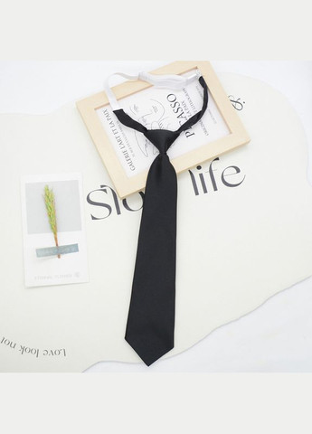 Галстук с регулировкой на шее однотонный фактурный 32 см 92010 No Brand (307930912)