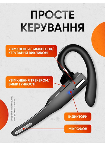 Гарнитура беспроводная Bluetooth наушник с микрофоном для водителя с шумоподавлением Poly с21 (361348591)