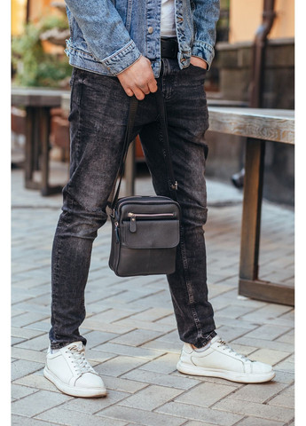 Мужская кожаная сумка через плечо 21х18х6 см Tiding Bag (315874192)