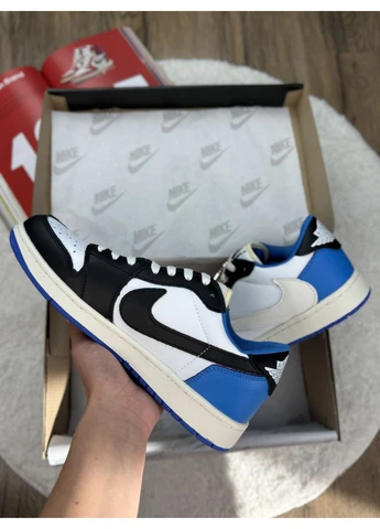 Комбіновані літні кросівки nike travis scott x fragment x jordan 1 low найк аір ретро No Brand