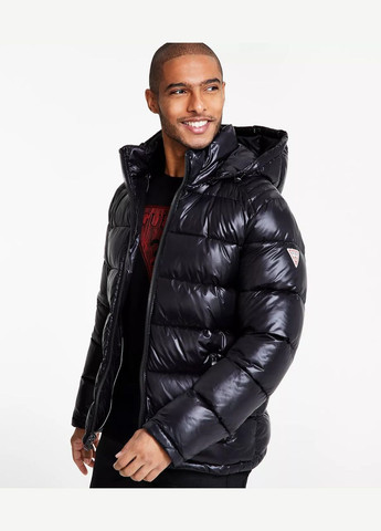 Чорний зимній Пуховик Guess