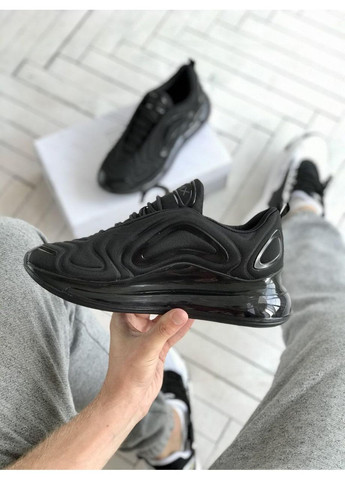 КРОССОВКИ ЖЕНСКИЕ NIKE AIR MAX 720 BLACK 1 НАЙК АИР МАКС 720 No Brand чёрные демисезоны (367173226)
