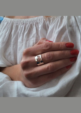 Кольцо серебряное женское кольцо без камней Моя Украина серебро 925 17 размер 49001 5.20г No Brand (306743030)