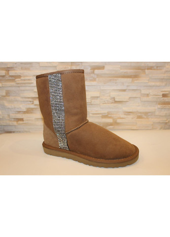 Угги женские зимние коричневые натуральная замша No Brand Уггі жіночі зимові (366962205)