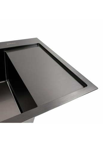 Кухонна мийка CM 58*48 L чорна PVD Handmade (круглий сифон 3,0/0,8) Valeso (365877827)