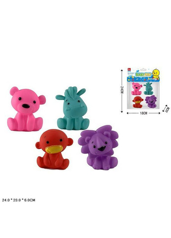 Набір з 4 свистків для купання: мишка, лев, мавпа та ослик в асортименті - No Brand BB0013 (371924164)