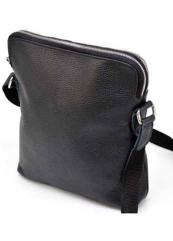 Сумка планшет через плече для документів та для телефону чоловіча з натуральної шкіри середня Чорний 37236 TARWA (353690197)