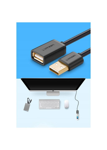 Дата кабель (m481407) Ugreen USB 2.0 AM/AF 5.0m US103 Black (367067718)