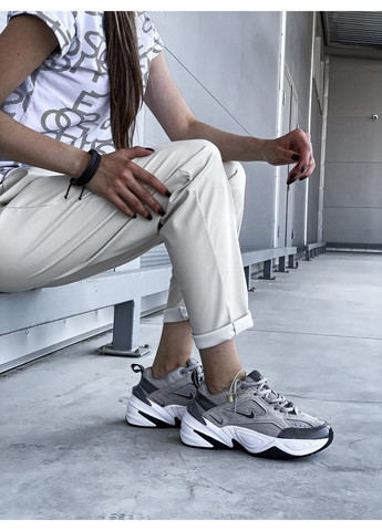 КРОСІВКИ ЖІНОЧІ NIKE M2K TEKNO GREY BEIGE НАЙК М2К ТЕКНО No Brand сірі демісезони (367172318)