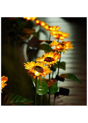 Садовий світильник на сонячній батареї Соняшник, 75 см, Теплий білий / Газовий світлодіодний ліхтар Dometic (370978092)