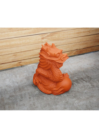 Статуетка дракона з кулею - яйцем. Символ 2024 року. Золотистий, 5 см ЗаСвіт (280940471)