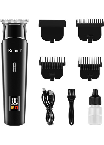 Машинка для стрижки волосся акумуляторна з насадками 5 Вт (2390000005) Kemei KM-1113 (340114293)