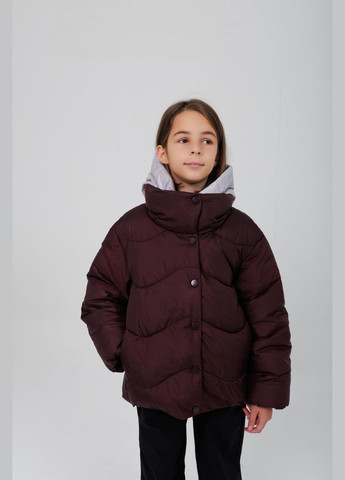 Комбинированная демисезонная куртка бургуни Cvetkov Анабель