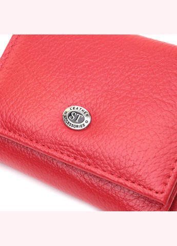 Компактне жіноче портмоне з монетницею із натуральної шкіри 22729 Червоний st leather (329148779)