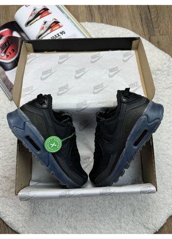 Чорні кросівки чоловічі nike air max 90 x terrascape black blue найк аір макс 90 чорні демісезон No Brand