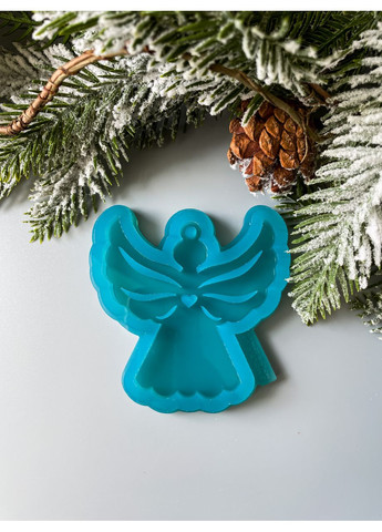 Молд Янгол з серцем форма для новорічних іграшок на ялинку силіконова форма для епоксидної смоли No Brand (370567008)