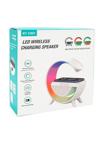 Настольная лампа-ночник Led Wireless Charging Speaker Google (BT2301) 15W с колонкой, радио и беспроводной зарядкой White No Brand (278314921)