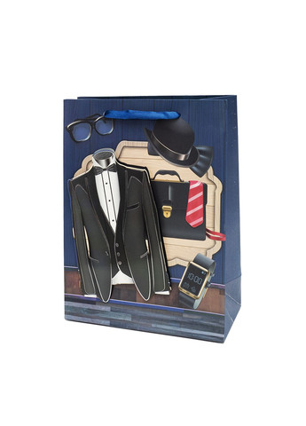 Подарунковий чоловічий пакет колір різнокольоровий CB-00258621 No Brand (314890334)