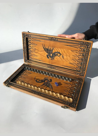 дерев'яні 46×23 см, арт.190183, "Вогняний Дракон": подарунок, що запалить азарт Кавун Нарди (335212025)