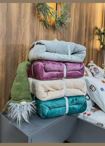 Плед микрофибра велсофт однотонный евро 200х220 Светлый М-lel-003 (М-lel-003) No Brand (306634004)