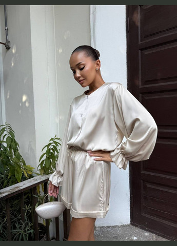 Нежный шелковий комплект двойка No Brand Р4936-509 (347176210)