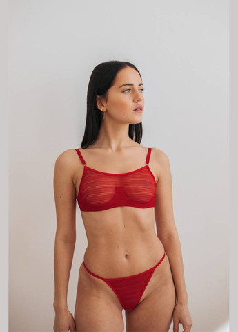 Красный демисезонный красные трусы из итальянской сетки в полоску (161p-13bi-r) Kari Shop Atelier