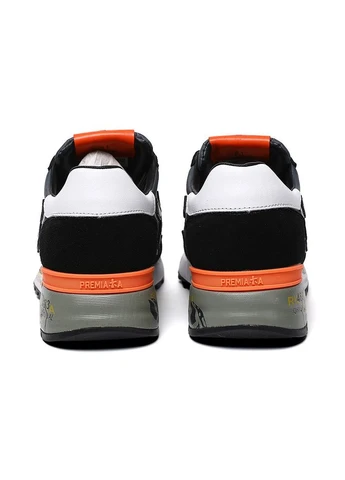 Чорні кросівки black white orange Premiata