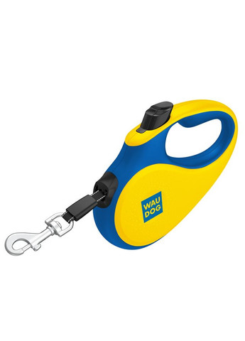 Повідець-рулетка для собак R-leash, малюнок "Colors of freedom", S, до 15 кг, 5 м, світловідбивна стрічка WAUDOG (279562599)