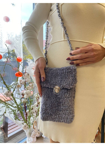 В’язана плюшева сумка від, блакитна/сіра/карамельна Cottona (369155145)