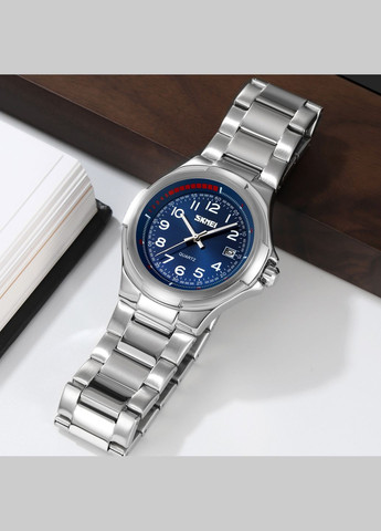 9320SIBU Silver-Blue кварцевый классический Skmei (326738655)