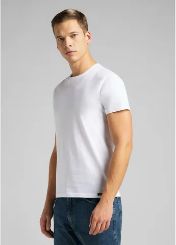 Белая набор футболок твин-пак twin pack crew fitted fit (l680cm12) Lee