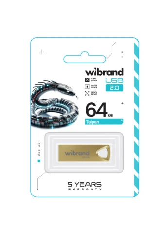 Flash USB 2.0 Taipan 64Gb Gold (WI2.0/TA64U2G) Wibrand (300790565)