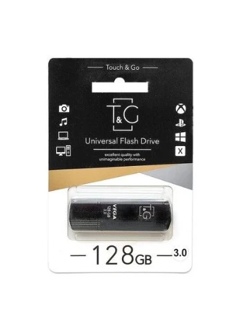 Флеш накопитель USB 128Gb Vega TG121, Black, USB 3.0 (TG121-128GB3BK) TG121-128GB3BK T&G (395337036)