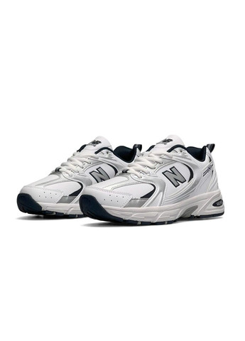 Белые демисезонные кроссовки мужские, вьетнам New Balance 530 M White Navy Silver