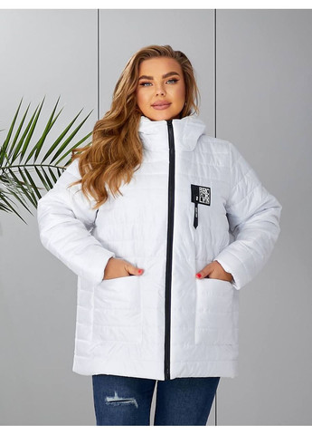 Біла куртка ботал плащівка стьобана синтепон 150 Україна