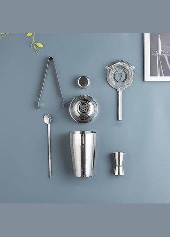 Набір для бара MC-55T5 з 5 предметів неіржавка сталь коктейльний шейкер щипці ложка 8 шт. Youchen (335365877)