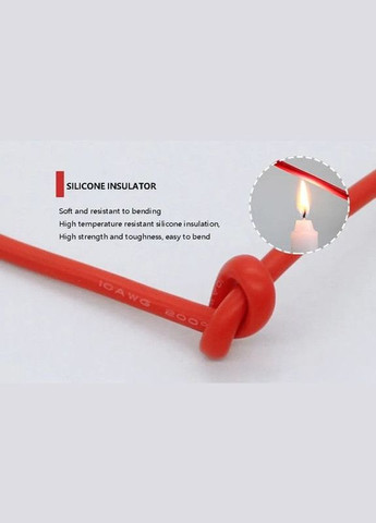 Провід силіконовий 8 AWG Чорний еластичний високотемпературний No Brand (325835090)