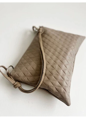 Сумка средняя чер плечо стеганая кожа 1821 4825-140 Темно-бежевая ARTiS Bags (381857693)