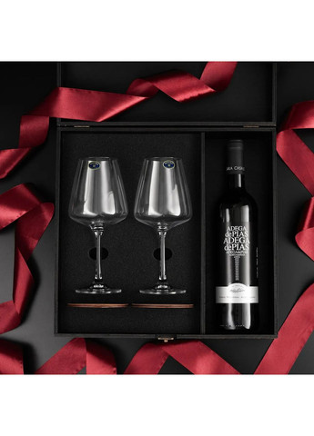Набор подарочный для вина 2 бокала + секция под вино Bohemia Alca 450 мл Handmade W21S (364488184)