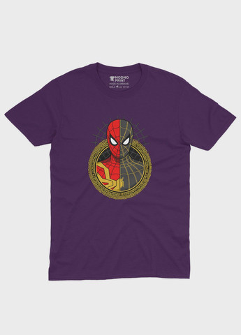 Фіолетова демісезонна футболка для дівчинки з принтом супергероя - людина-павук (ts001-1-dby-006-014-080-g) Modno