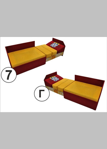 Маленький дитячій диванчик розкладний Мишка ТМ No Brand (322500487)