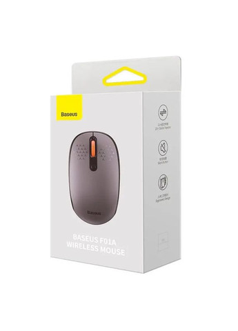 Маніпулятор миша бездротова F01A Wireless Mouse Frosted Gray (B01055502833-00) Baseus (361347331)
