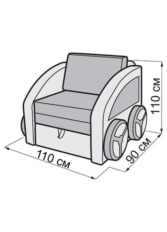 Детская машинка диванчик с нишей Баги ТМ No Brand (322500850)