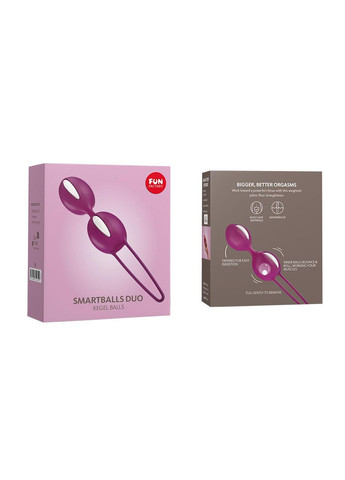 Вагінальні кульки SMARTBALLS DUO, бордово-білі, 2 шт., діаметр 3,2 і 3,6 см Fun Factory (314808101)