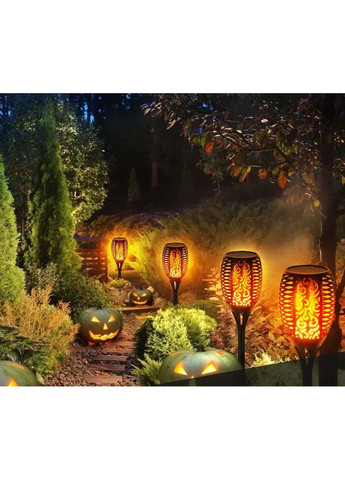 Ліхтар садовий світильник на сонячній батареї 80 см Solar flame Alarm (363833910)