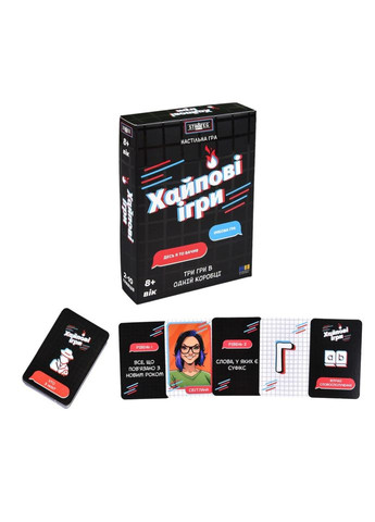 Настільна гра "Хайпові ігри 3 в 1" 30946 інструкція, гральні картки Strateg (366421242)