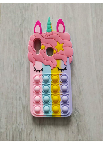 Чохол Pop it для A20E (A202) Єдиноріг Попіт антистрес силіконовий дитячий райдужний Samsung (360896808)