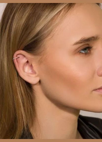 Кольцо с фианитами (сталь 316L, защелка-клик) No Brand (316681999)